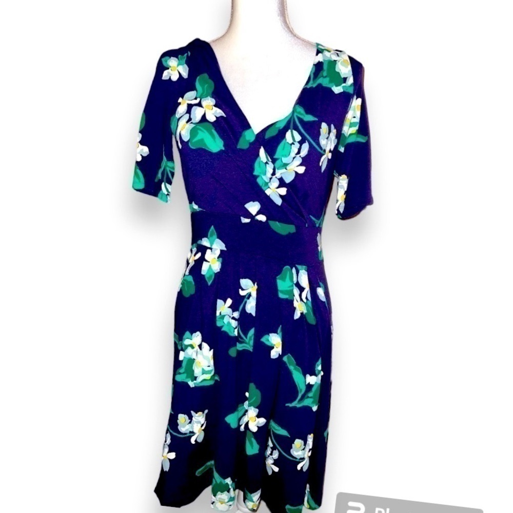 Lands’ End cotton faux wrap dress, easy, 2-4